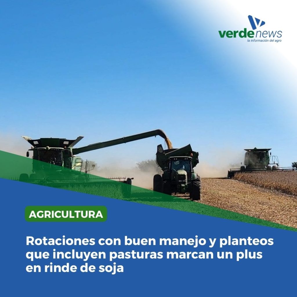 Rotaciones con buen manejo y planteos que incluyen pasturas marcan un plus en rinde de soja