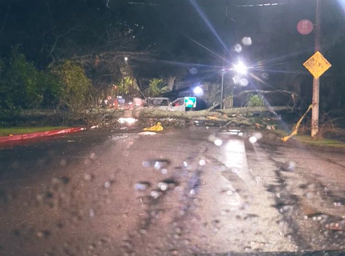 Destrozos en Maldonado por temporal de este lunes