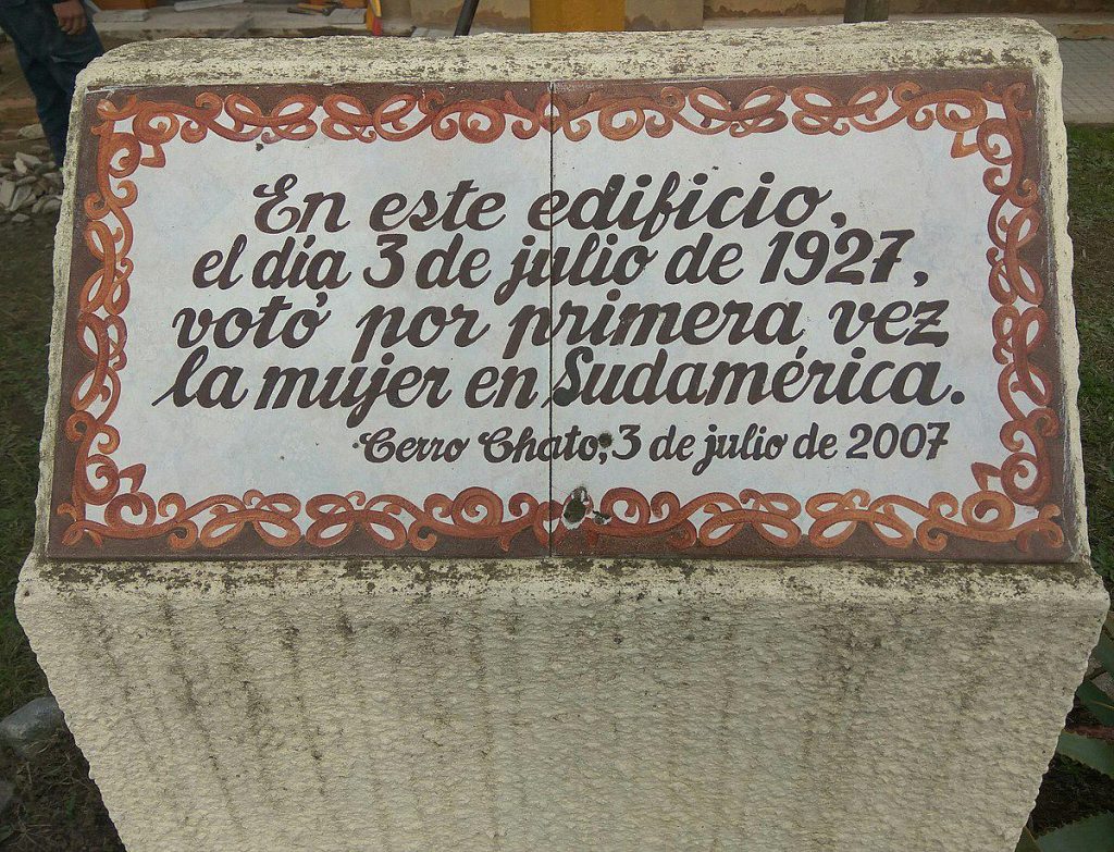 Mañana en Cerro Chato se conmemoran 98 años del primer voto femenino en toda latinoamérica