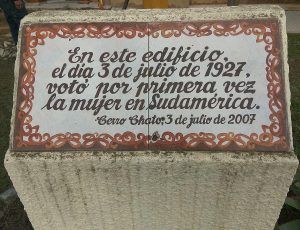 Mañana en Cerro Chato se conmemoran 98 años del primer voto femenino en toda latinoamérica