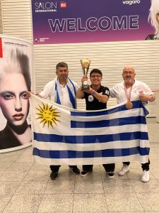 Favio Giumelly, de Ciudad del Plata, hace historia con una medalla en el Mundial de Peluquería en Londres