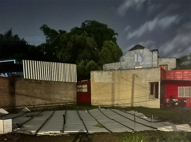 Durazno: fuerte temporal dejó hogares sin luz, voladuras de techos y arboles caidos
