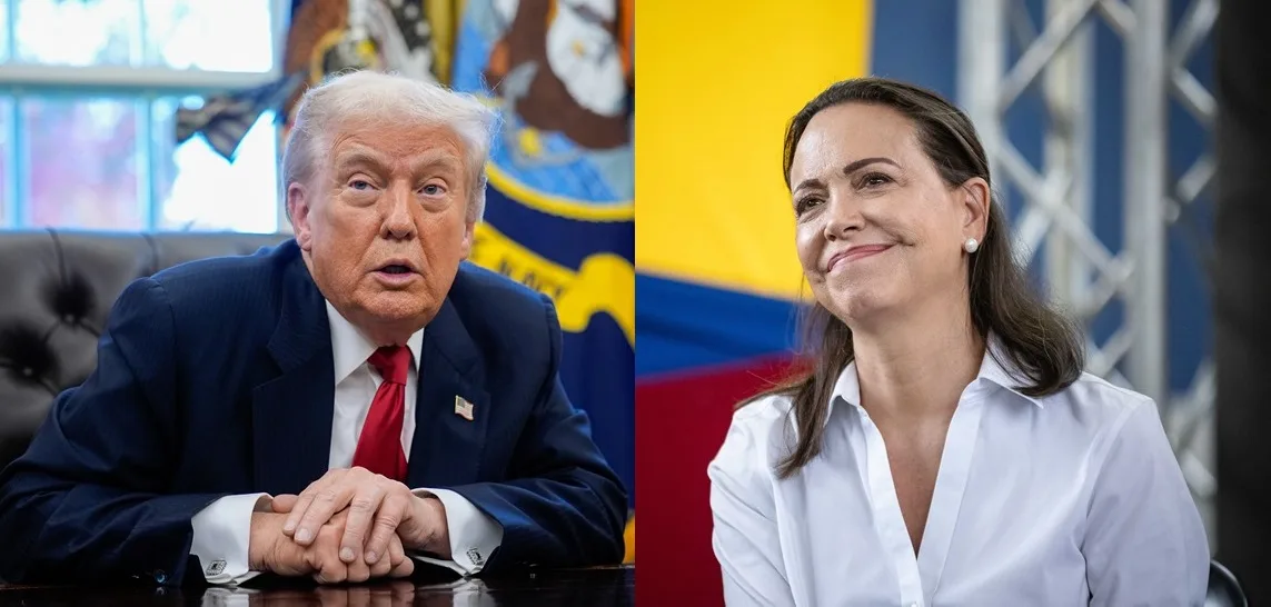 Trump recibió a Corina Machado que le regaló la medalla del Nobel de la Paz pero sigue apoyando al régimen chavista