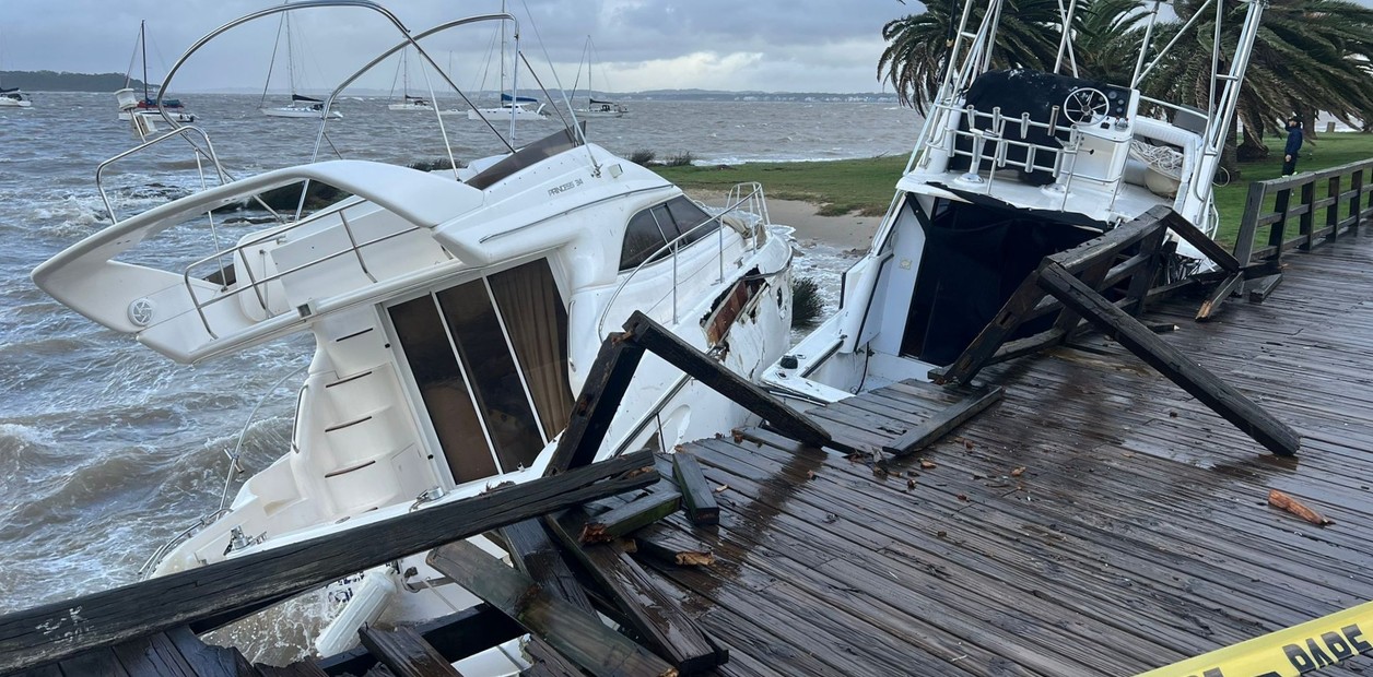 Temporal en Maldonado dejó daños en Punta del Este