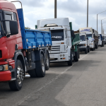 Unos 200 camiones se movilizan en Montevideo, lo que podría generar complicaciones en la zona portuaria